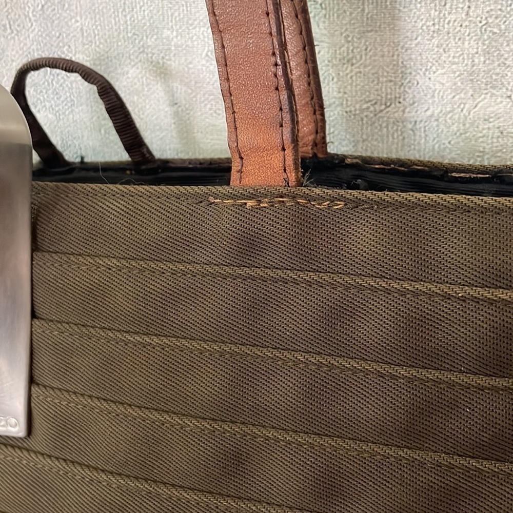 Chic KENZO Italy Brown Pagodon Cotton Tote - Picture 13 of 13